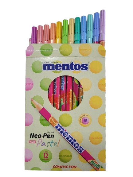 Hidrocor Gigante Neo-Pen Pastel 12 Cores Compactor